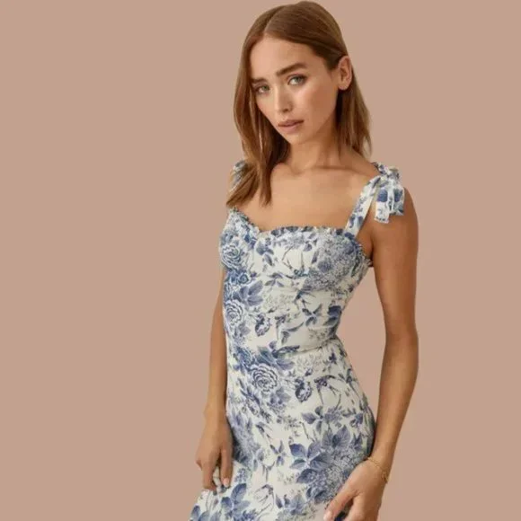 🆕 Reformation Nikita Dress / Pompadour/ Size 6 / ✂🏷️ - Picture 4 of 6